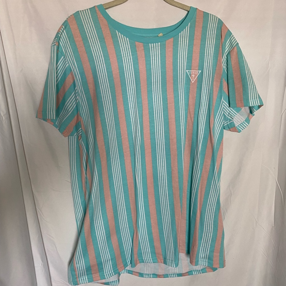 XL Guess Striped T shirt